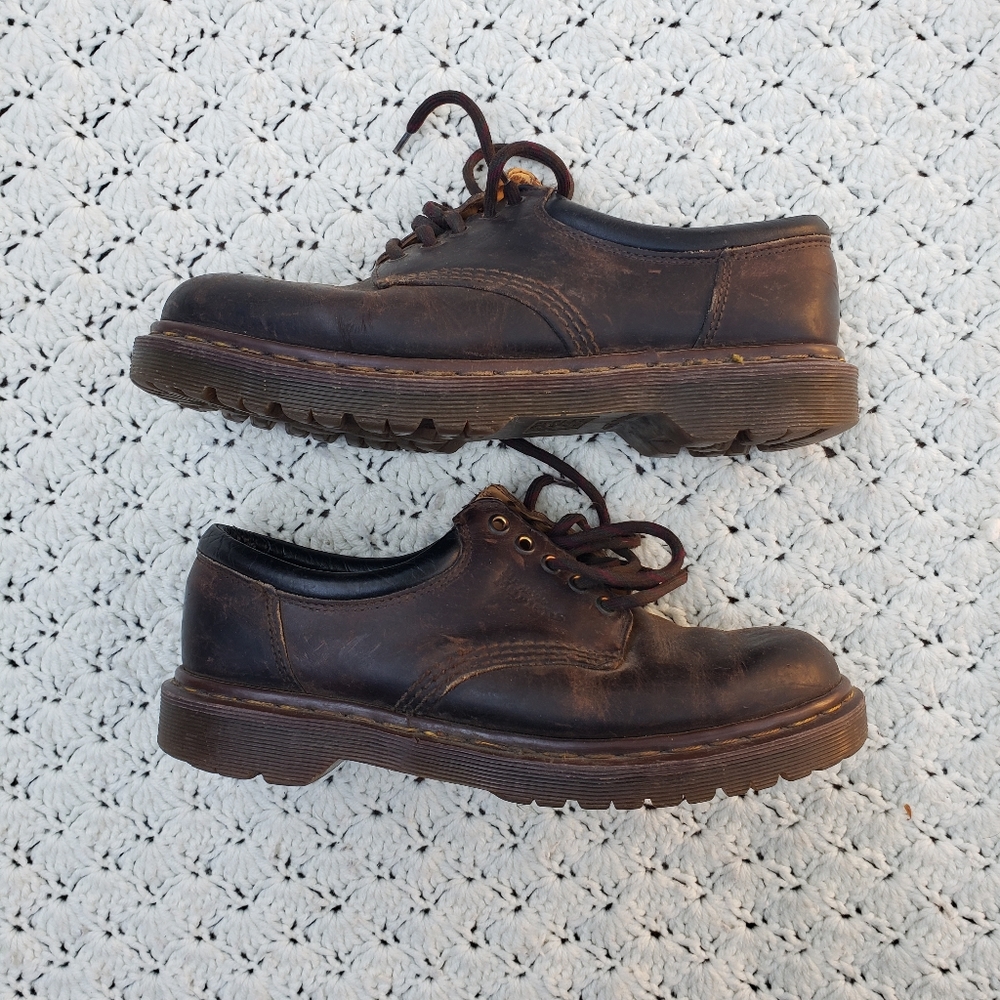Vintage Dr Doc Martens Made in England Chunky Oxford Platform Shoes 8053